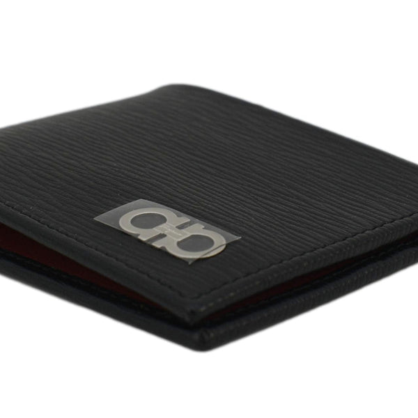 SALVATORE FERRAGAMO Gancini Leather Bi-Fold Wallet Black