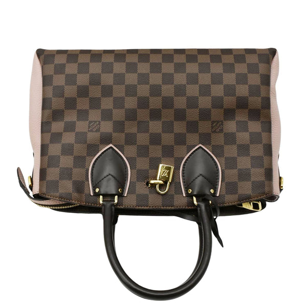 LOUIS VUITTON Normandy Damier Ebene Satchel Bag Brown