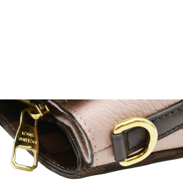 LOUIS VUITTON Normandy Damier Ebene Satchel Bag Brown