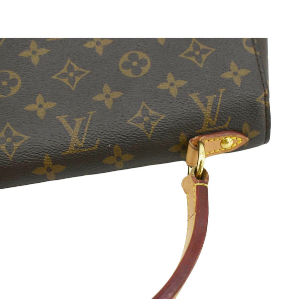 LOUIS VUITTON Cluny BB Monogram Canvas Shoulder Bag Brown