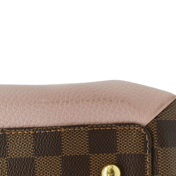 LOUIS VUITTON Normandy Damier Ebene Satchel Bag Brown
