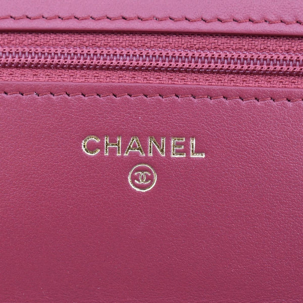 CHANEL CC Mini Flap Quilted Leather Shoulder Bag Magenta
