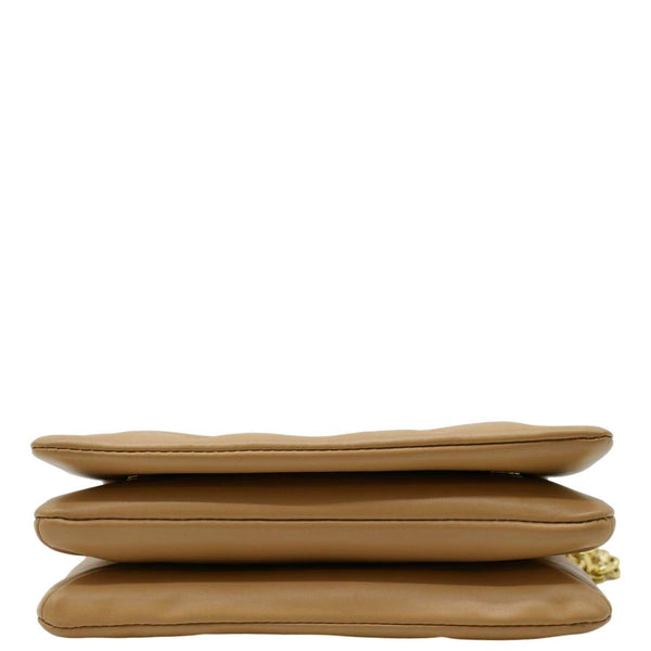 LOUIS VUITTON Coussin Pochette Monogram Leather Crossbody Bag Camel