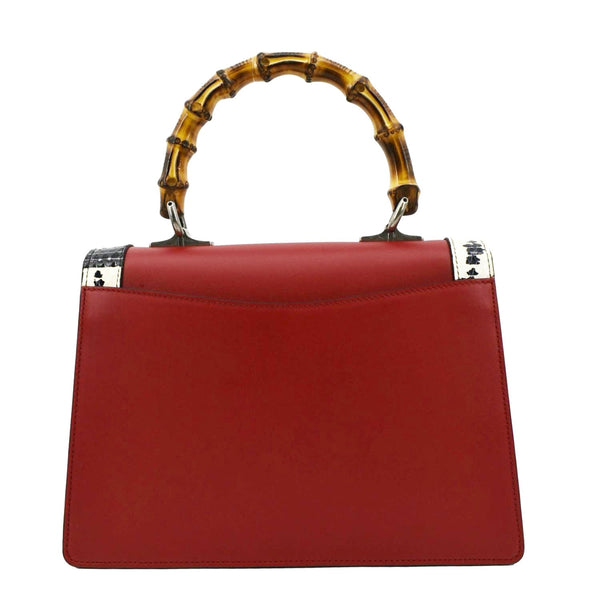 GUCCI Lilith Bamboo Leather Top Handle Shoulder Bag Red 453751