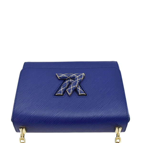 LOUIS VUITTON Twist MM Epi grained leather Shoulder Bag Dot Blue