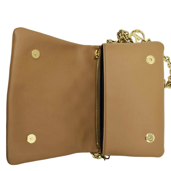 LOUIS VUITTON Coussin Pochette Monogram Leather Crossbody Bag Camel