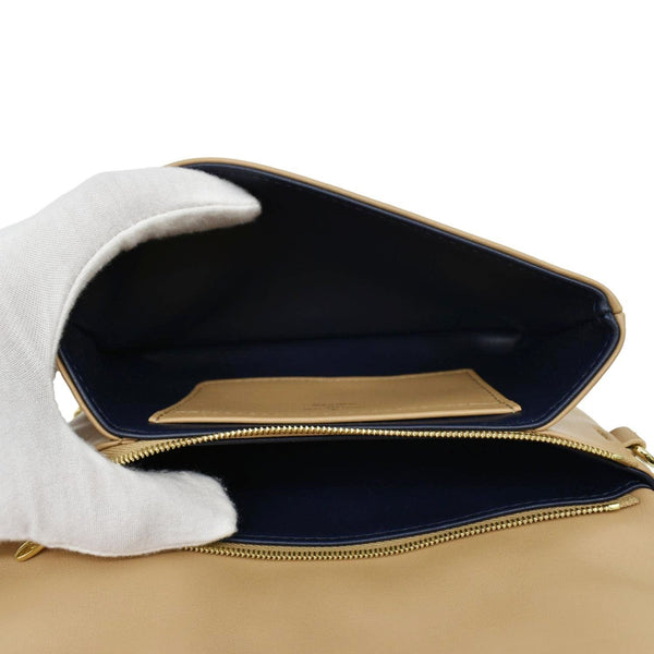 LOUIS VUITTON Coussin Pochette Monogram Leather Crossbody Bag Camel