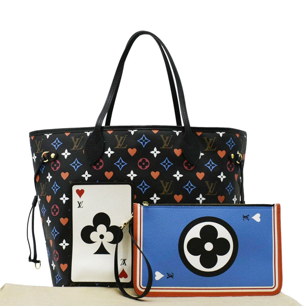 LOUIS VUITTON Game On Neverfull MM Monogram Canvas Tote Bag Black