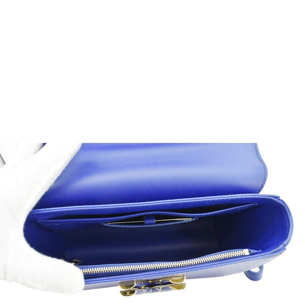 LOUIS VUITTON Twist MM Epi grained leather Shoulder Bag Dot Blue