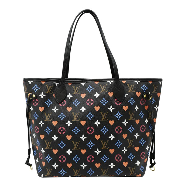 LOUIS VUITTON Game On Neverfull MM Monogram Canvas Tote Bag Black