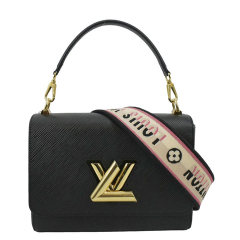 LOUIS VUITTON LV Twist MM Epi Leather Shoulder Bag Black