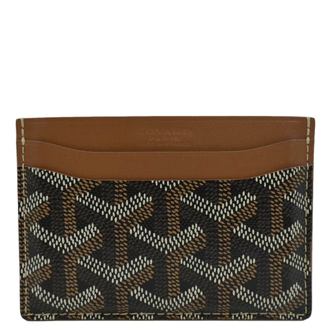GOYARD Saint Sulpice Canvas Card Holder Tan