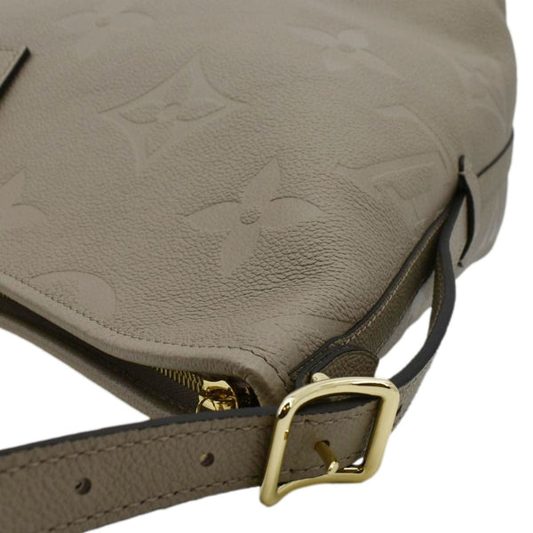 LOUIS VUITTON Carryall MM Monogram Empreinte Shoulder Bag Tourterelle Gray