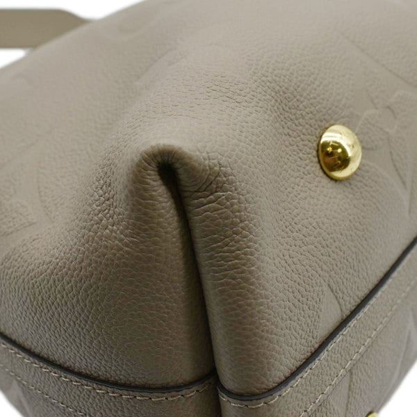 LOUIS VUITTON Carryall MM Monogram Empreinte Shoulder Bag Tourterelle Gray