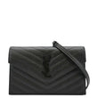 YVES SAINT LAURENT Grain De Poudre Crossbody Chain Bag Black front look