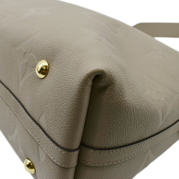 LOUIS VUITTON Carryall MM Monogram Empreinte Shoulder Bag Tourterelle Gray