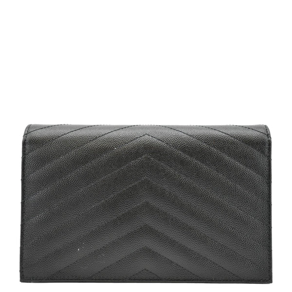 YVES SAINT LAURENT Grain De Poudre Crossbody Chain Bag Black back look