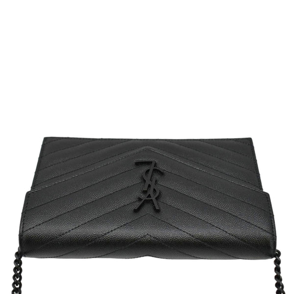 YVES SAINT LAURENT Grain De Poudre Crossbody Chain Bag Black upper look
