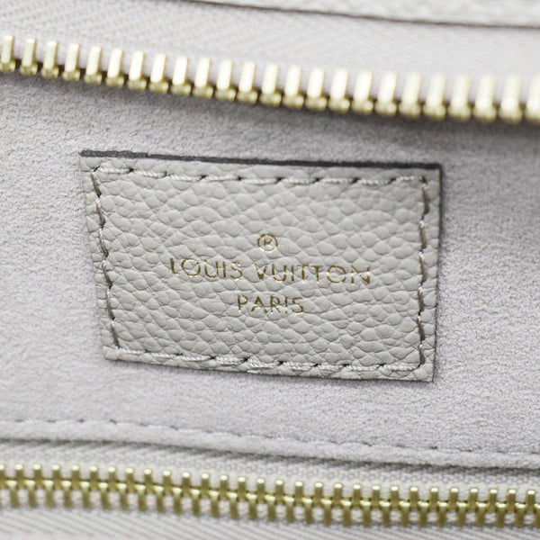 LOUIS VUITTON Carryall MM Monogram Empreinte Shoulder Bag Tourterelle Gray