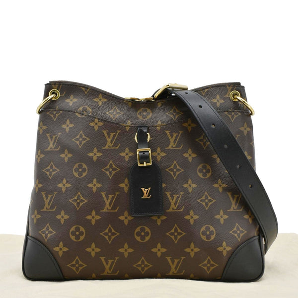 LOUIS VUITTON Odeon MM Monogram Shoulder Bag Brown front look