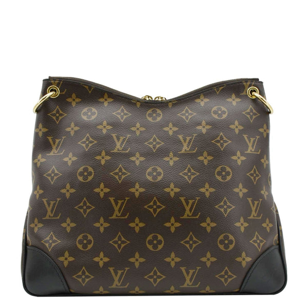 LOUIS VUITTON Odeon MM Monogram Shoulder Bag Brown back look