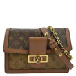 LOUIS VUITTON Dauphine MM Monogram Reverse Canvas Shoulder Bag Brown