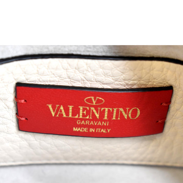 VALENTINO Garavani Rockstud Leather Crossbody Bag Ivory