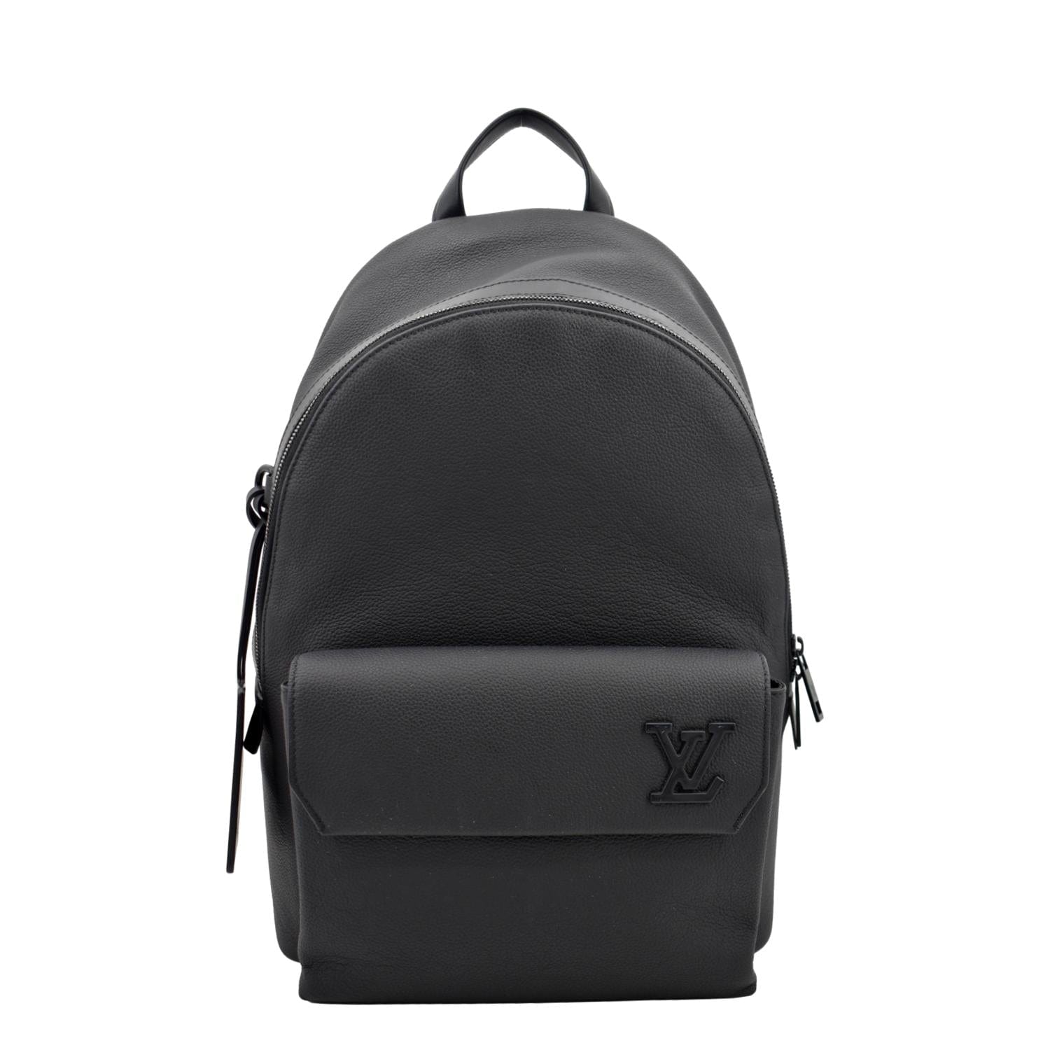 LOUIS VUITTON Takeoff Aerogram Grained Calf Leather Backpack Black LOUIS VUITTON Takeoff Aerogram Grained Calf Leather Backpack Black