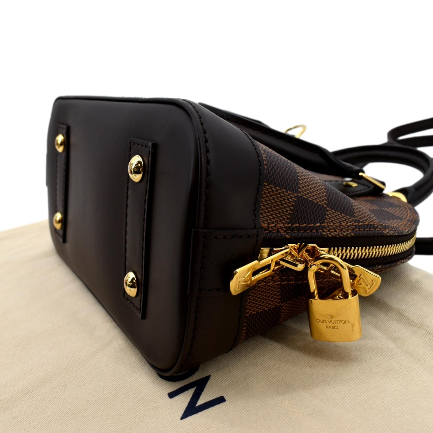 Louis Vuitton Damier Ebene Alma BB w/ Strap - Brown Handle Bags, Handbags -  LOU808581