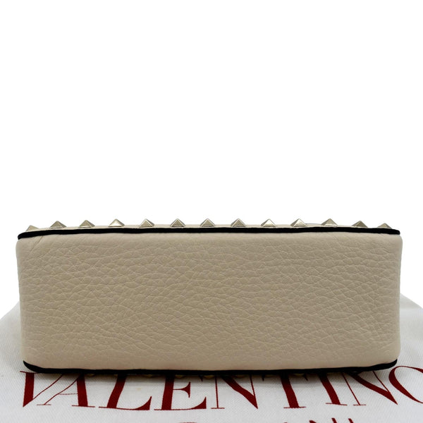VALENTINO Garavani Rockstud Leather Crossbody Bag Ivory