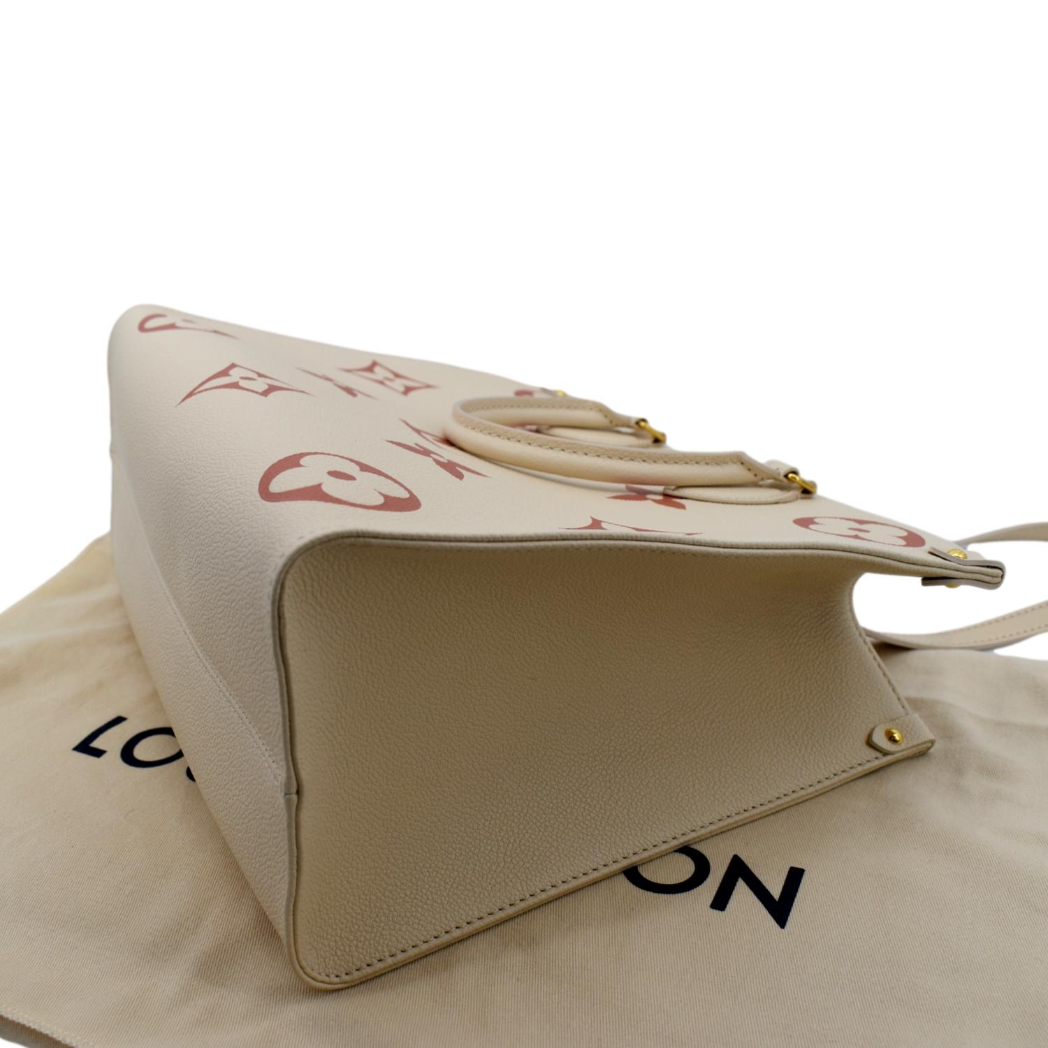 Louis Vuitton OnTheGo MM Cream in Cowhide Leather with Gold-tone - US