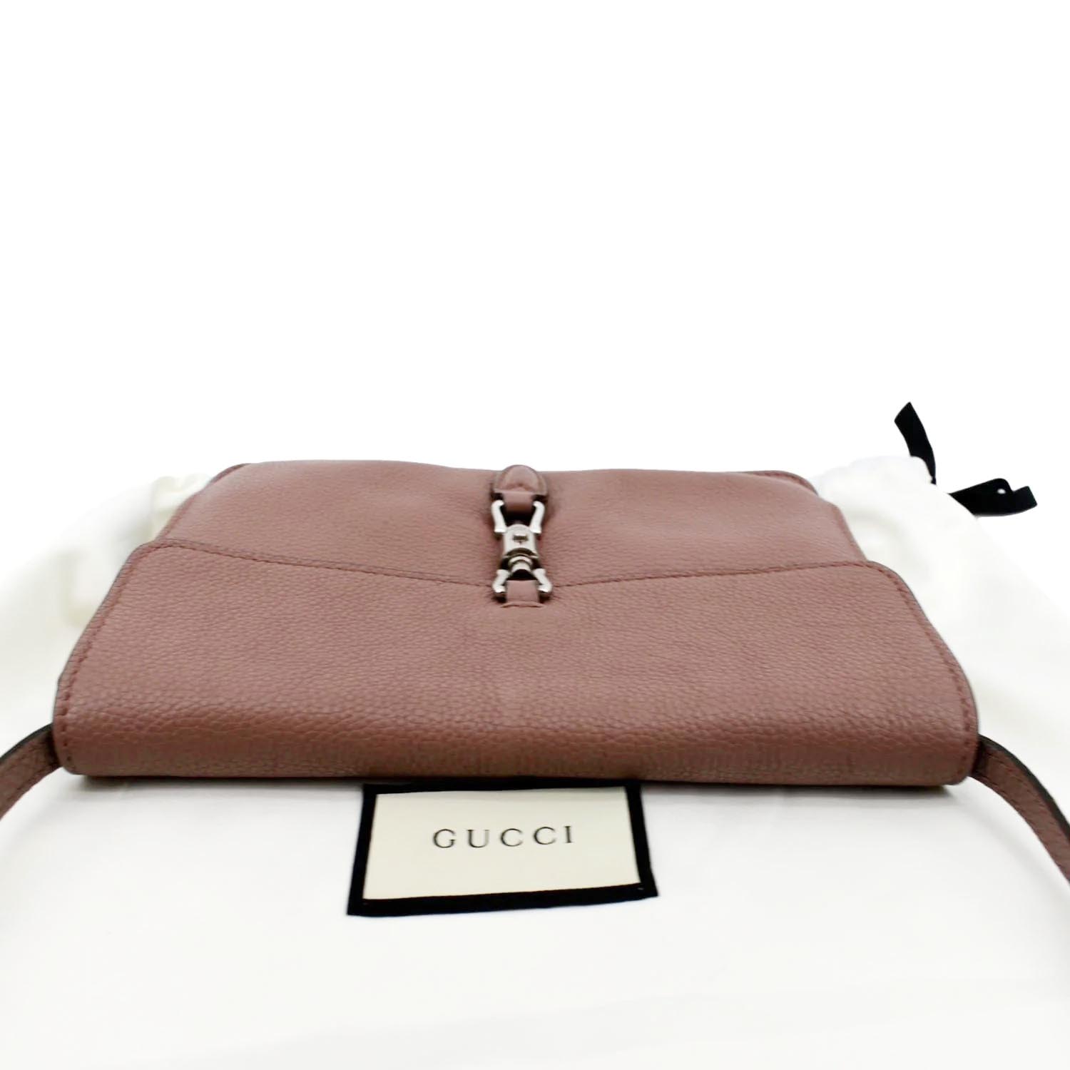 Gucci Beige Pebbled Leather Soft Jackie Convertible Mini Crossbody