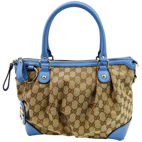 GUCCI Sukey GG Canvas Tote Shoulder Bag Beige 247902