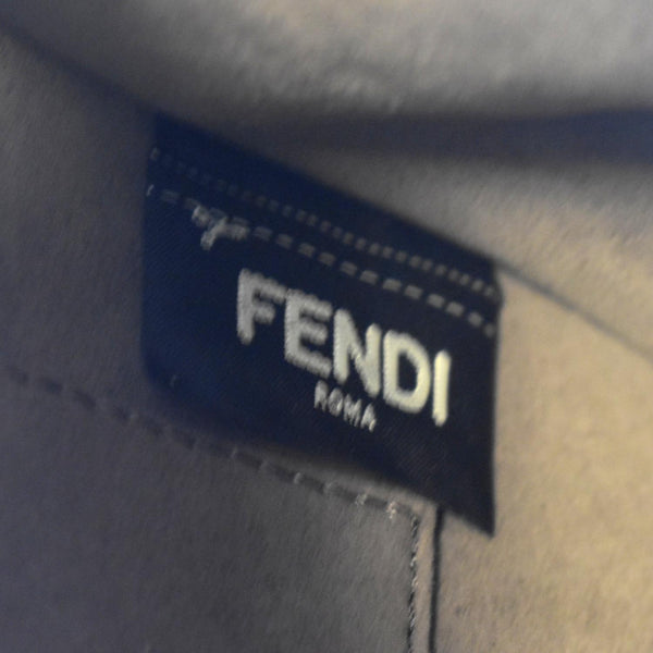 FENDI Kan I F Zucca Leather Shoulder Bag Tan