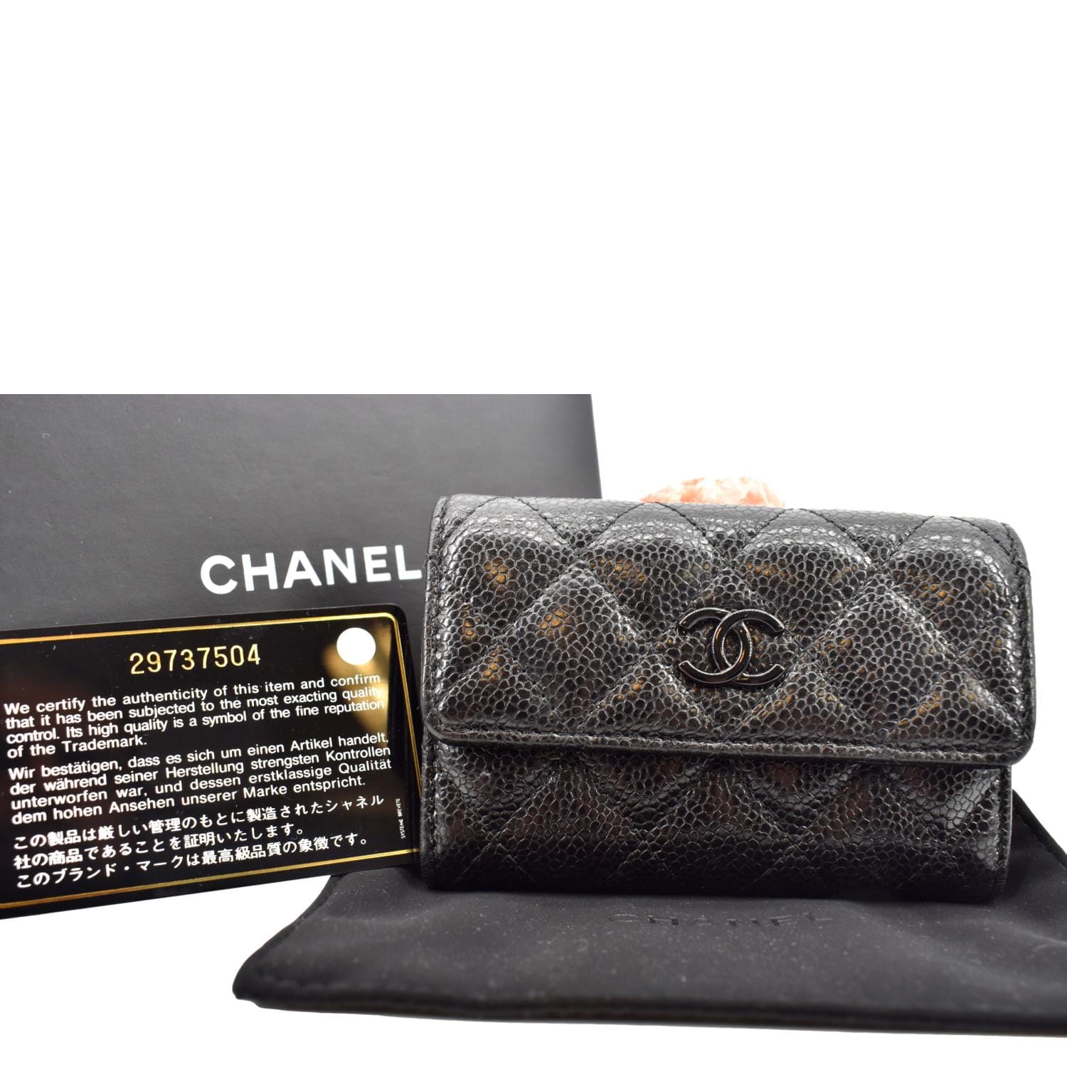 Chanel Caviar Leather CC Zip Around Wallet - FINAL SALE (SHF-20037
