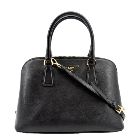 PRADA Lux Medium Promenade Saffiano Leather Shoulder Bag Nero BL0837