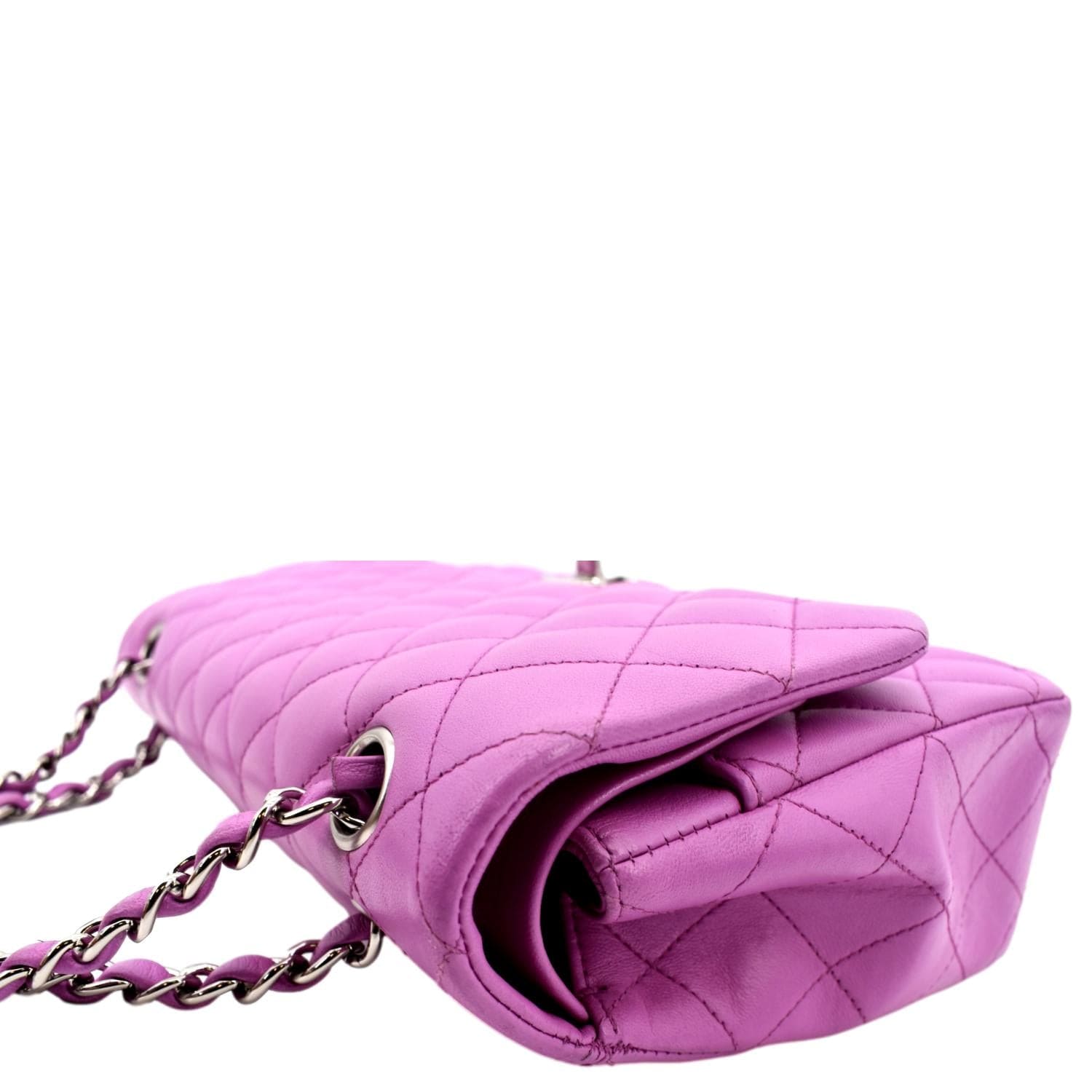 purple chanel flap bag medium