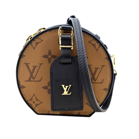 LOUIS VUITTON Boite Chapeau Mini Reverse Monogram Canvas Shoulder Bag Brown