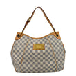 LOUIS VUITTON Galliera PM Damier Azur Shoulder Hobo Bag White