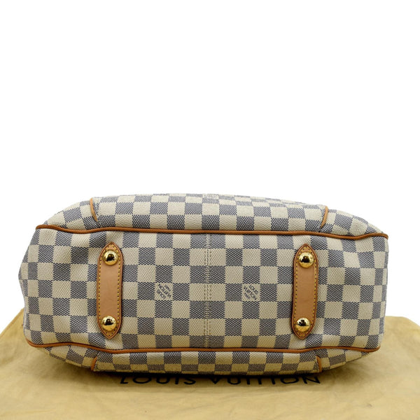 LOUIS VUITTON Galliera PM Damier Azur Shoulder Hobo Bag White