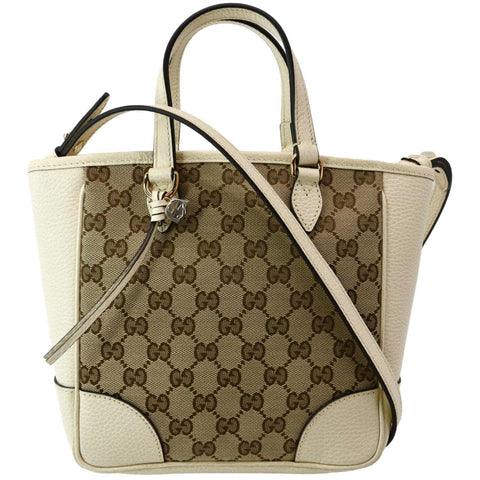 GUCCI Small Bree GG Leather Crossbody Bag Beige 449241