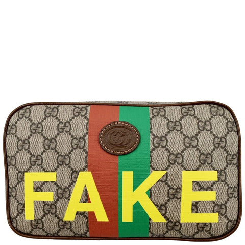 GUCCI Fake/Not GG Supreme Canvas Belt Bag Beige 602695
