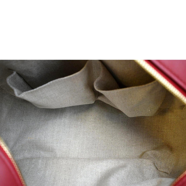GUCCI Microguccissima Small Leather Crossbody Bag Red 510286