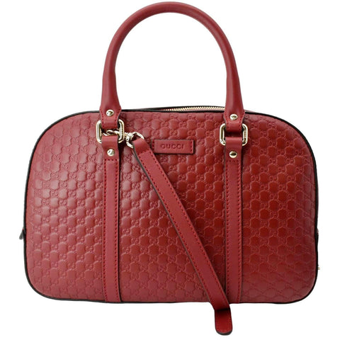 GUCCI Microguccissima Small Leather Crossbody Bag Red 510289