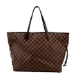 LOUIS VUITTON Neverfull GM Damier Ebene Tote Shoulder Bag Brown