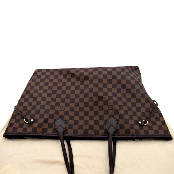 LOUIS VUITTON Neverfull GM Damier Ebene Tote Shoulder Bag Brown