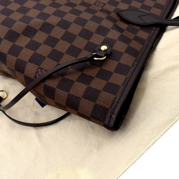 LOUIS VUITTON Neverfull GM Damier Ebene Tote Shoulder Bag Brown