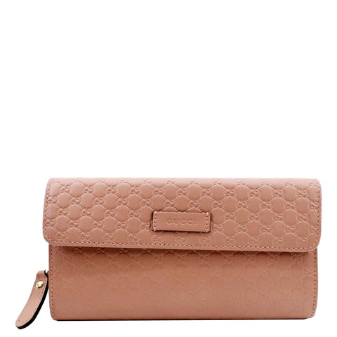 GUCCI Leather Wallet Light Pink 449364
