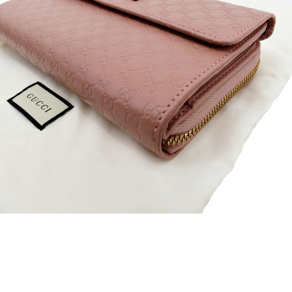 GUCCI Leather Wallet Light Pink 449364