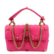 VALENTINO Medium Garavani Roman Stud Leather Crossbody Bag Pink